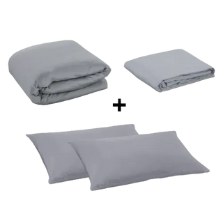 Комбо калъфки за възглавници,плик за завивка и чаршаф с ластик (сив) линия My Cover | Dorelan®
