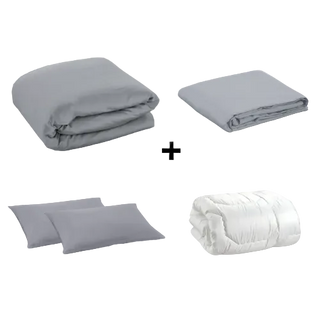 Комбо калъфки за възглавници,плик за завивка, чаршаф с ластик и пухена завивка MYO (сиви) линия My Cover | Dorelan®