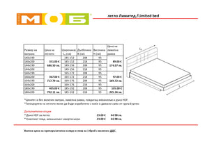 Легло с тапицирана табла ЛИМИТEД | Мебели МОБ