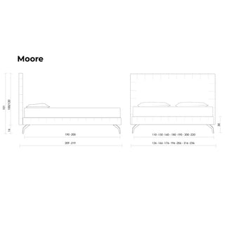 Bed MOORE - Dorelan® - SAMPLE 160/200