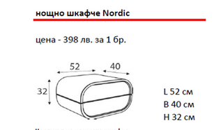 Нощно шкафче НОРДИК / NORDIC | Ергодизайн