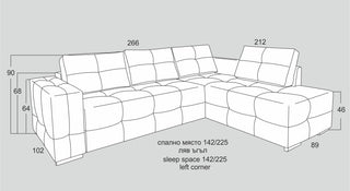 Разтегателен ъглов диван с облегалка | "ВИКТОРИ" | Руди-Ан