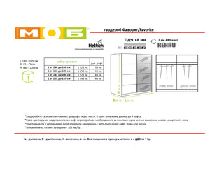 Гардероб Фаворит | Мебели Моб